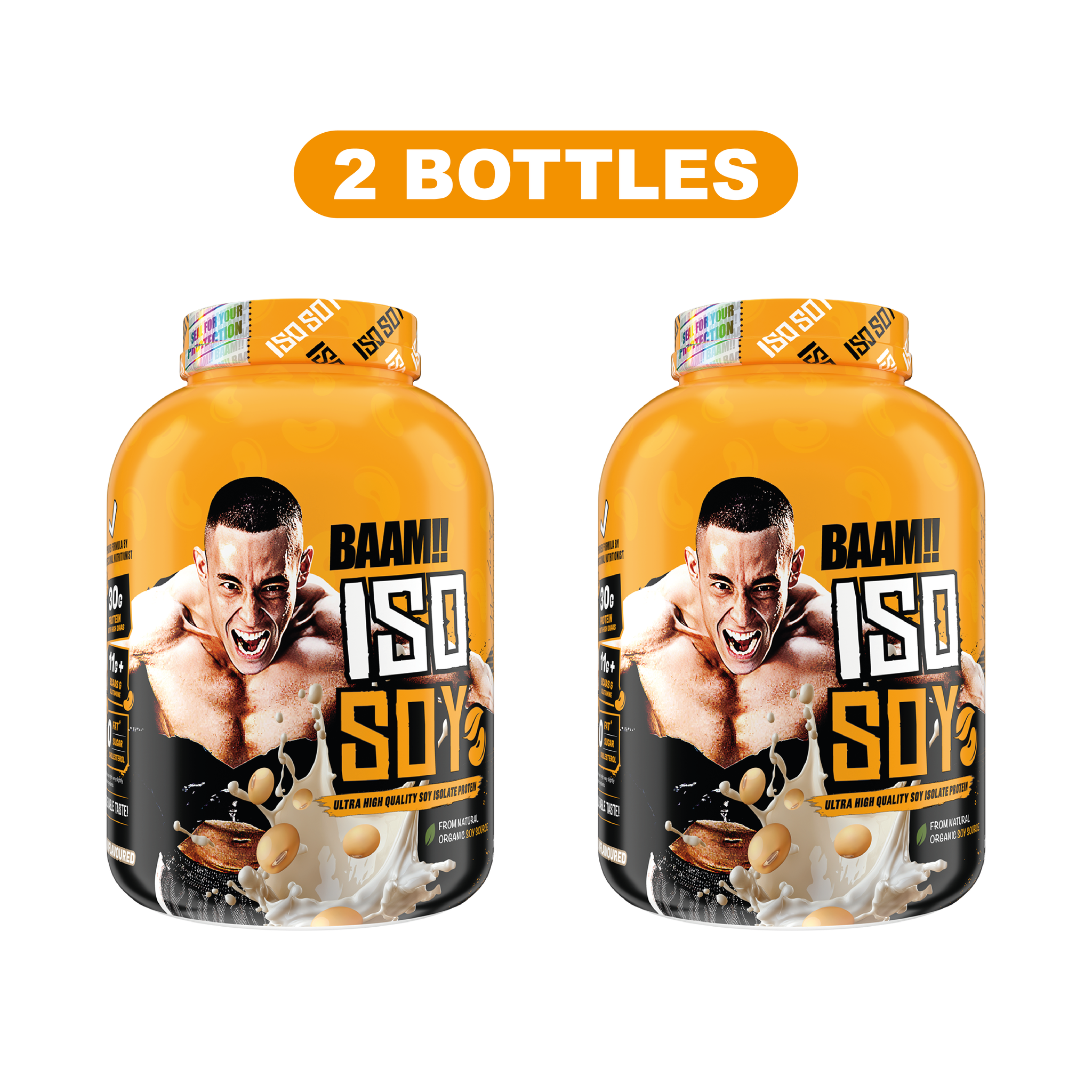 BAAM!!™ ISO-SOY Plant Protein Isolate (5lb / 2.3kg) | 30g Soy Isolate Protein • Vegan • Lactose-Free • Lab-Tested Premium Plant Protein_28