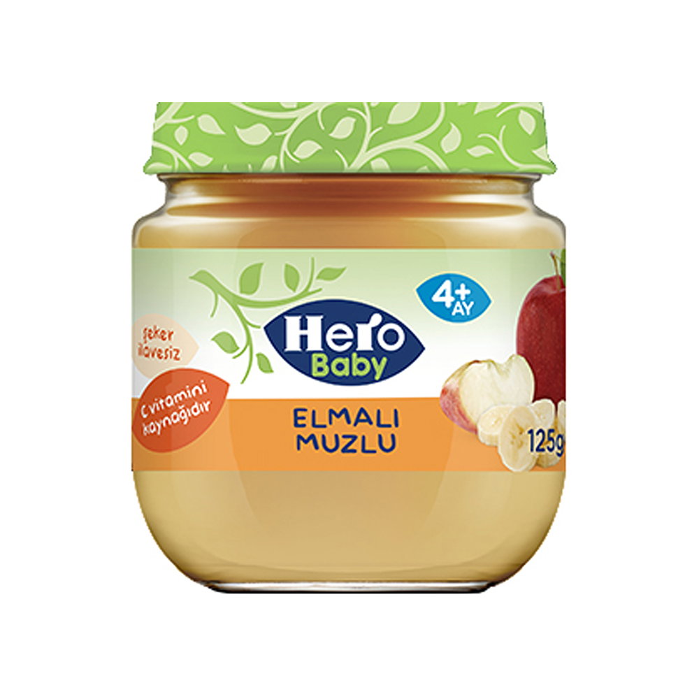 Hero Baby Elmalı Muzlu Kavanoz Maması (125 g)