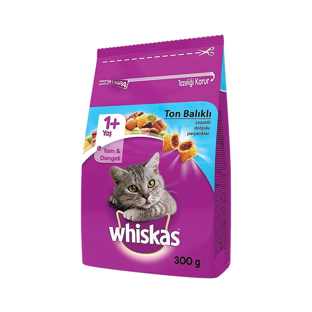 Whiskas Ton Balıklı ve Sebzeli Yetişkin Kedi Maması (300 g)_0