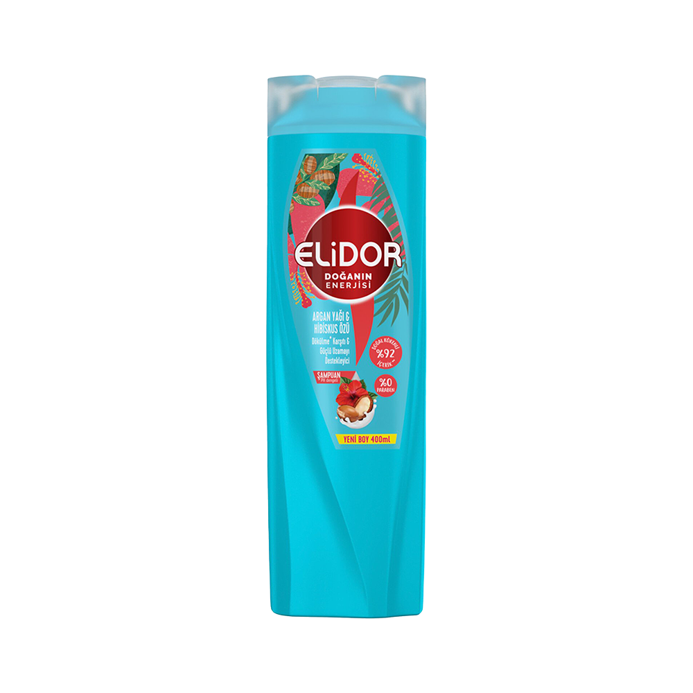 Elidor Argan Yağlı ve Hibiskus Özlü Şampuan (400 ml)