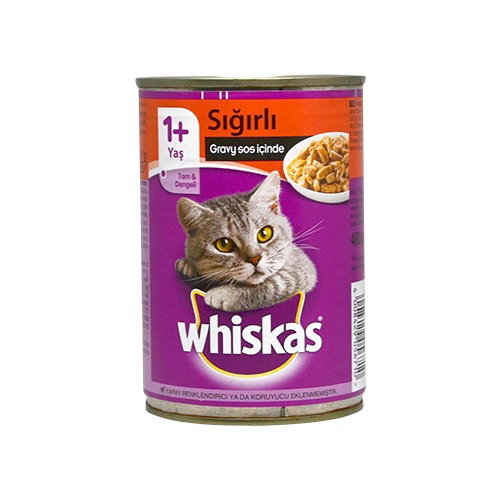 Whiskas Sığır Etli Kedi Konserve Maması (400 g)_0