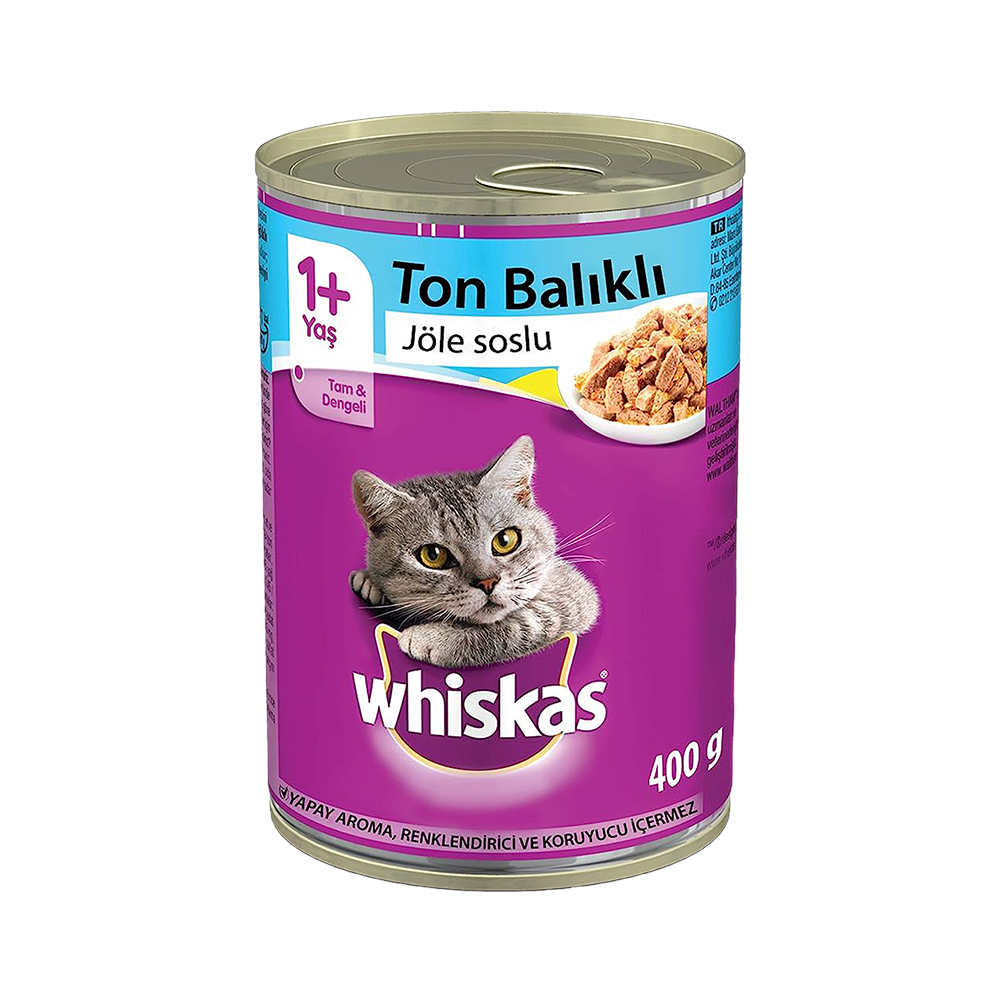 Whiskas Ton Balıklı Yetişkin Kedi Konserve Maması (400 g)_0