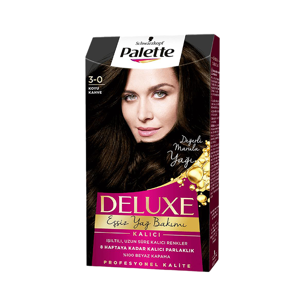 Schwarzkopf Palette Deluxe Saç Boyası Koyu Kahve (No: 3-0)_0