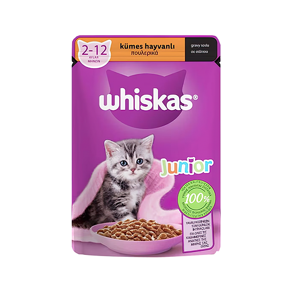 Whiskas Kümes Hayvanlı Yavru Kedi Pouch Yaş Mama (85 g)_0