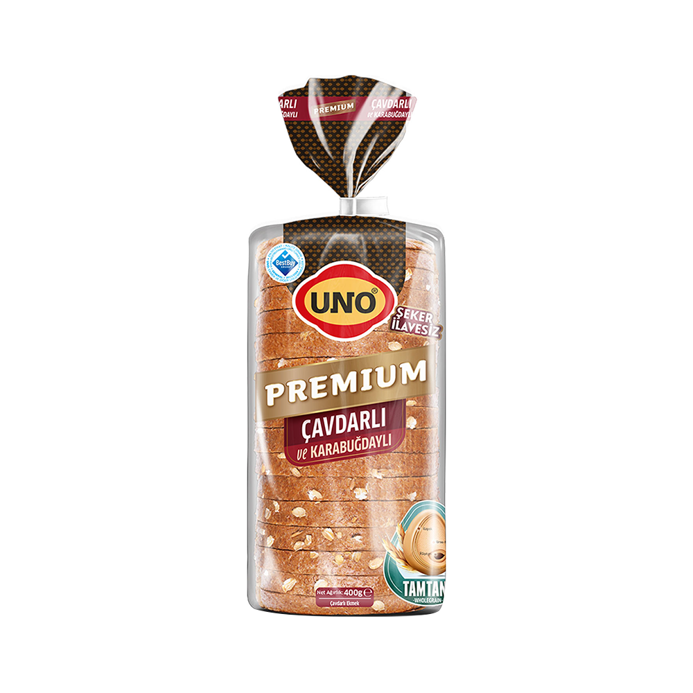 Uno Premium Çavdarlı ve Kara Buğdaylı Ekmek (400 g)_0