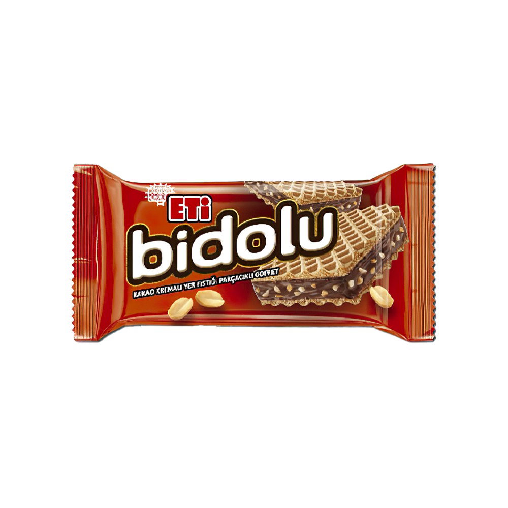 Eti Bidolu Kakao Kremalı Yer Fıstık Parçacıklı Gofret (36 g)_0