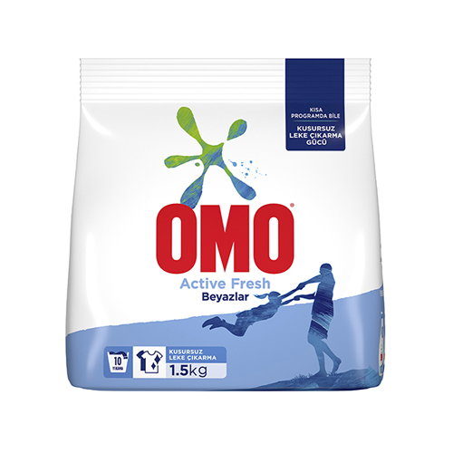 Omo Active Fresh 10 Yıkama Toz Çamaşır Deterjanı (1,5 kg)_0