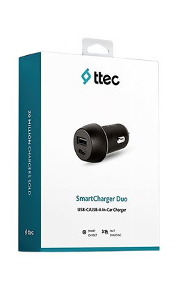 ttec SmartCharger Duo Araç Şarj Aleti Usb-C + USB-A 3.1A