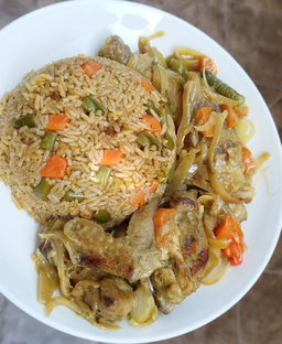 Riz gras + 1/4 de poulet
