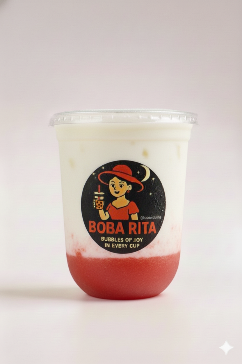 Strawberry Yakult Fizz