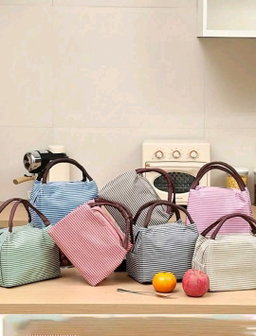 Striped Shimmer Lunch Bag