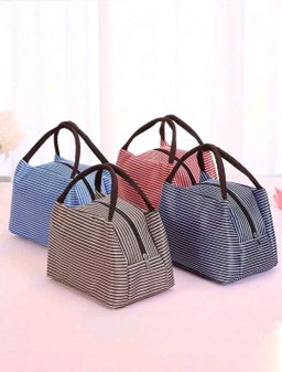 Striped Shimmer Lunch Bag