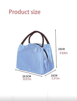 Striped Shimmer Lunch Bag