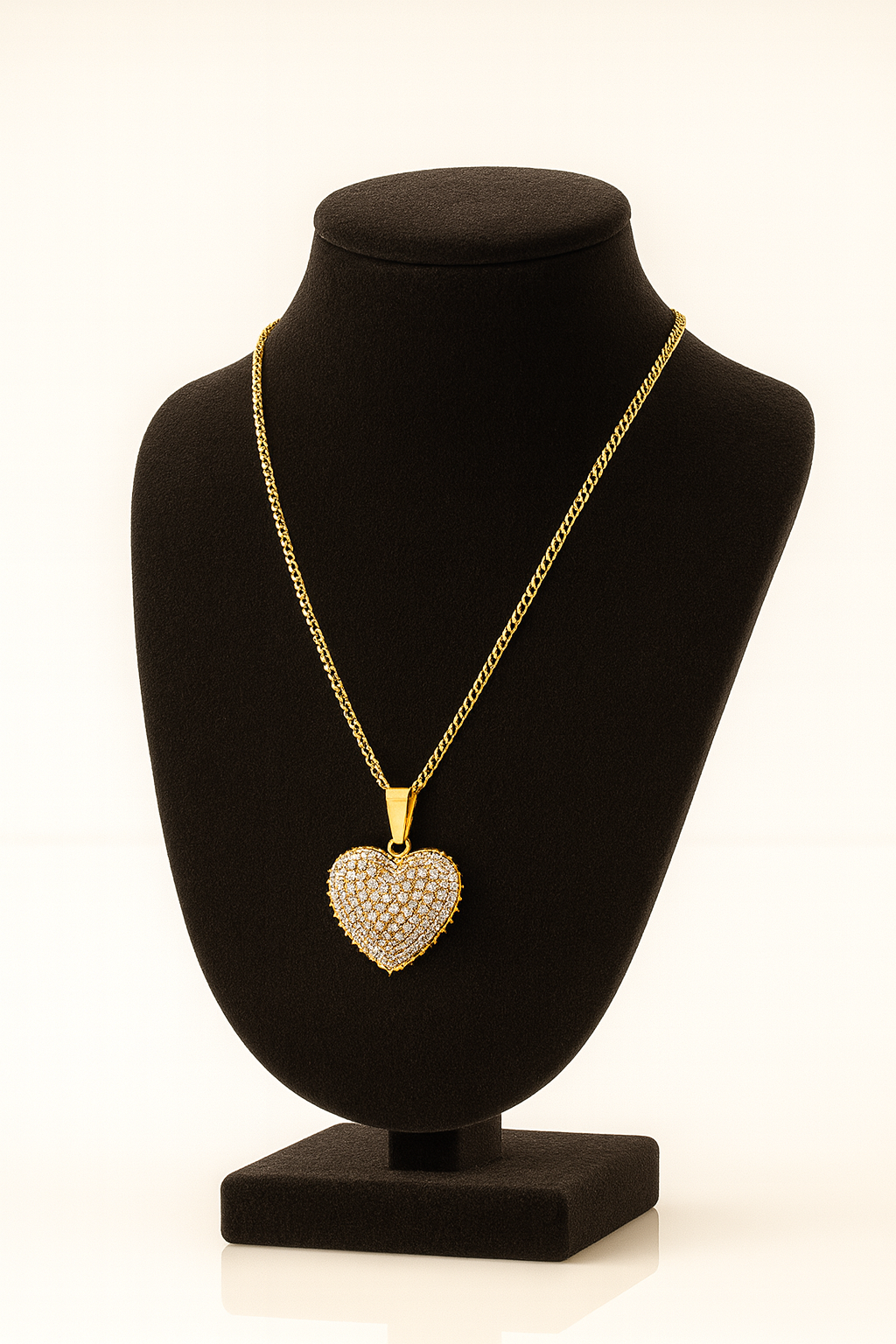 Gold Heart Pendant Necklace