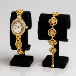 Premium Floral Watch & Bracelet Set