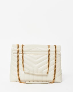 Bolsa Saint Laurent YSL loulou branca - grande 