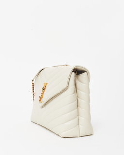 Bolsa Saint Laurent YSL loulou branca - grande 