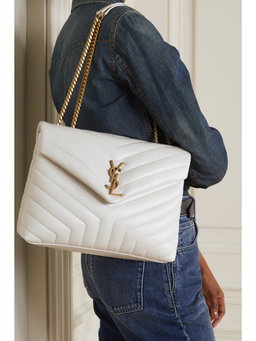 Bolsa Saint Laurent YSL loulou branca - grande 