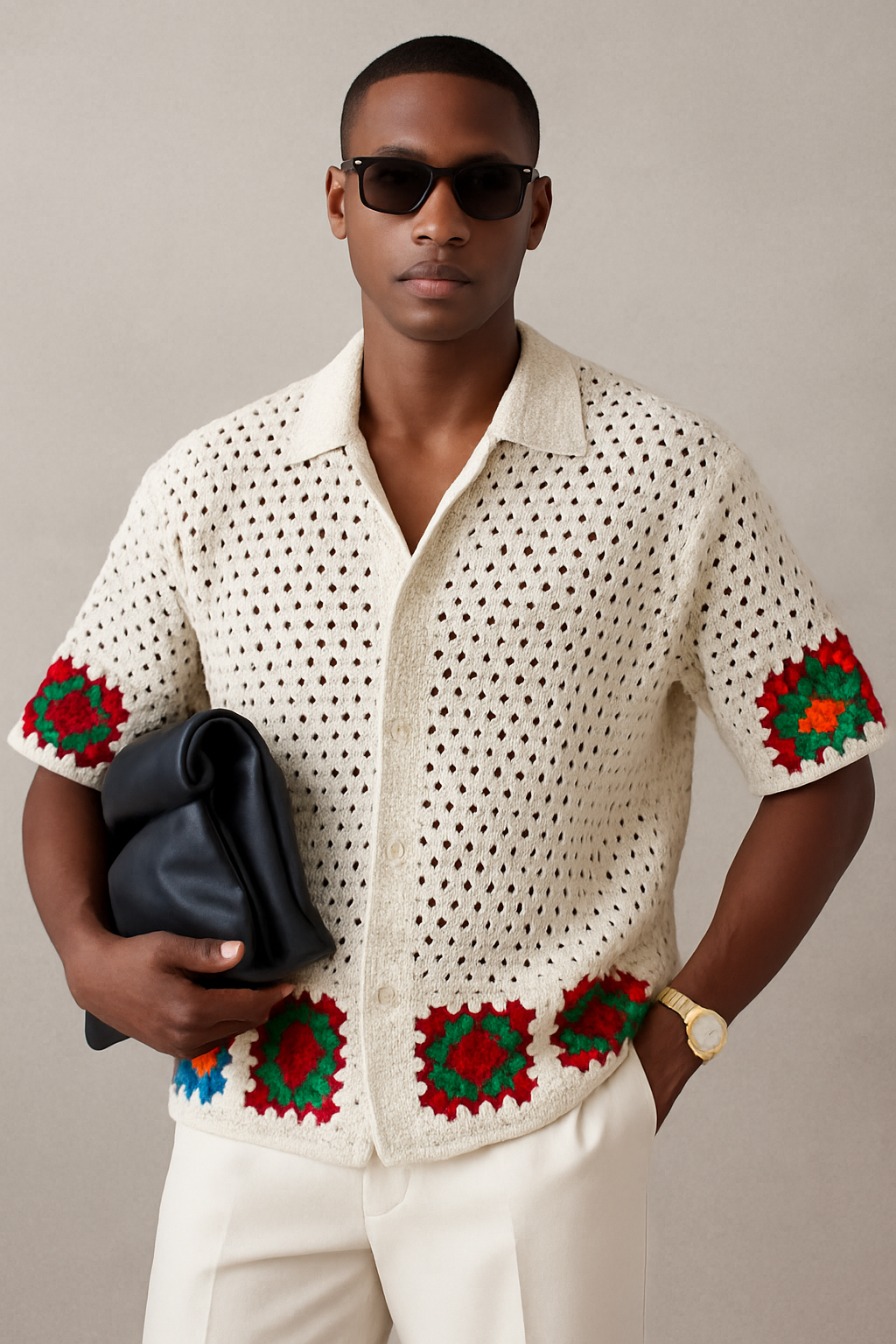 Handmade Men’s Crochet Shirt 