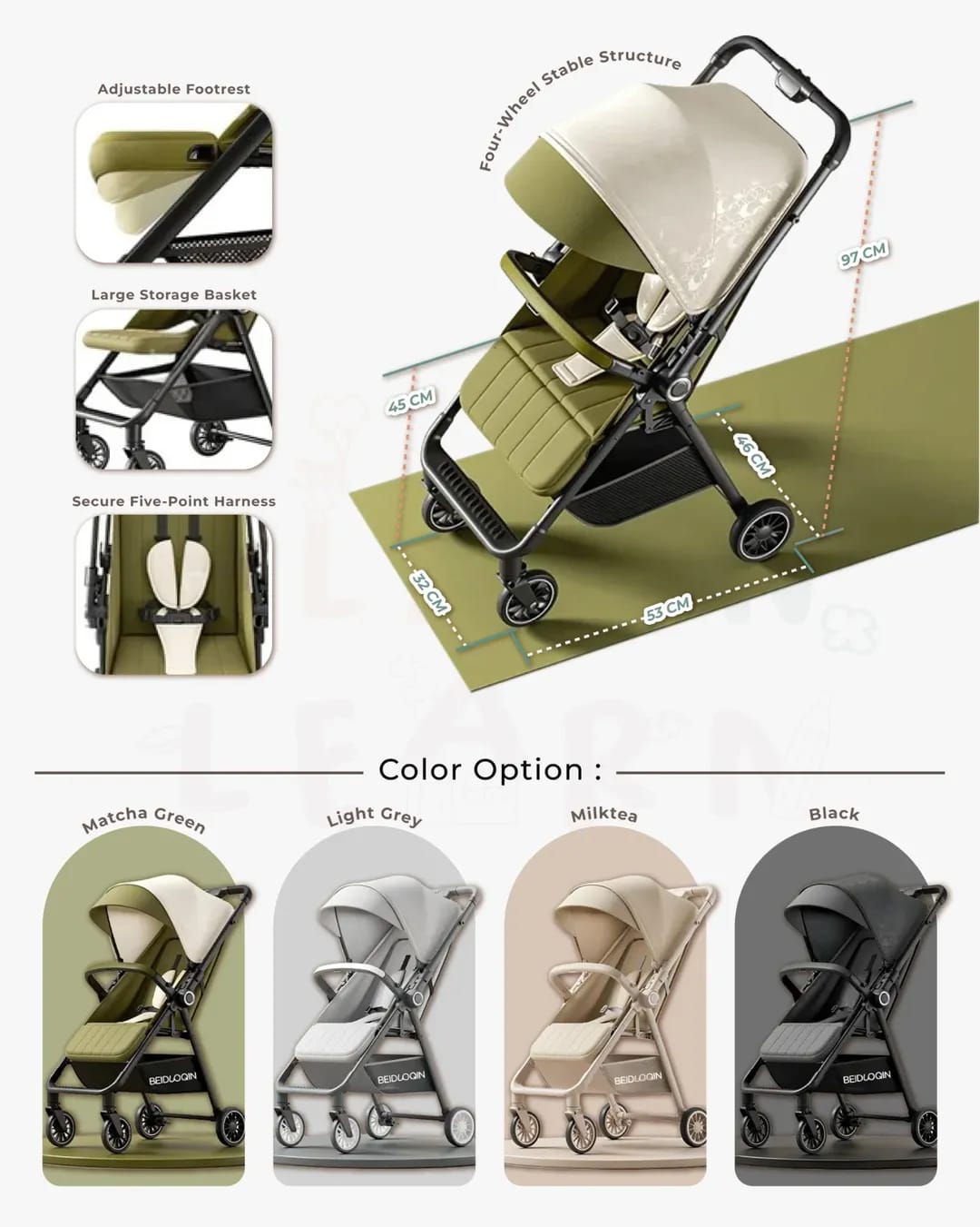 Auto-folding dual facing cabin Stroller _1