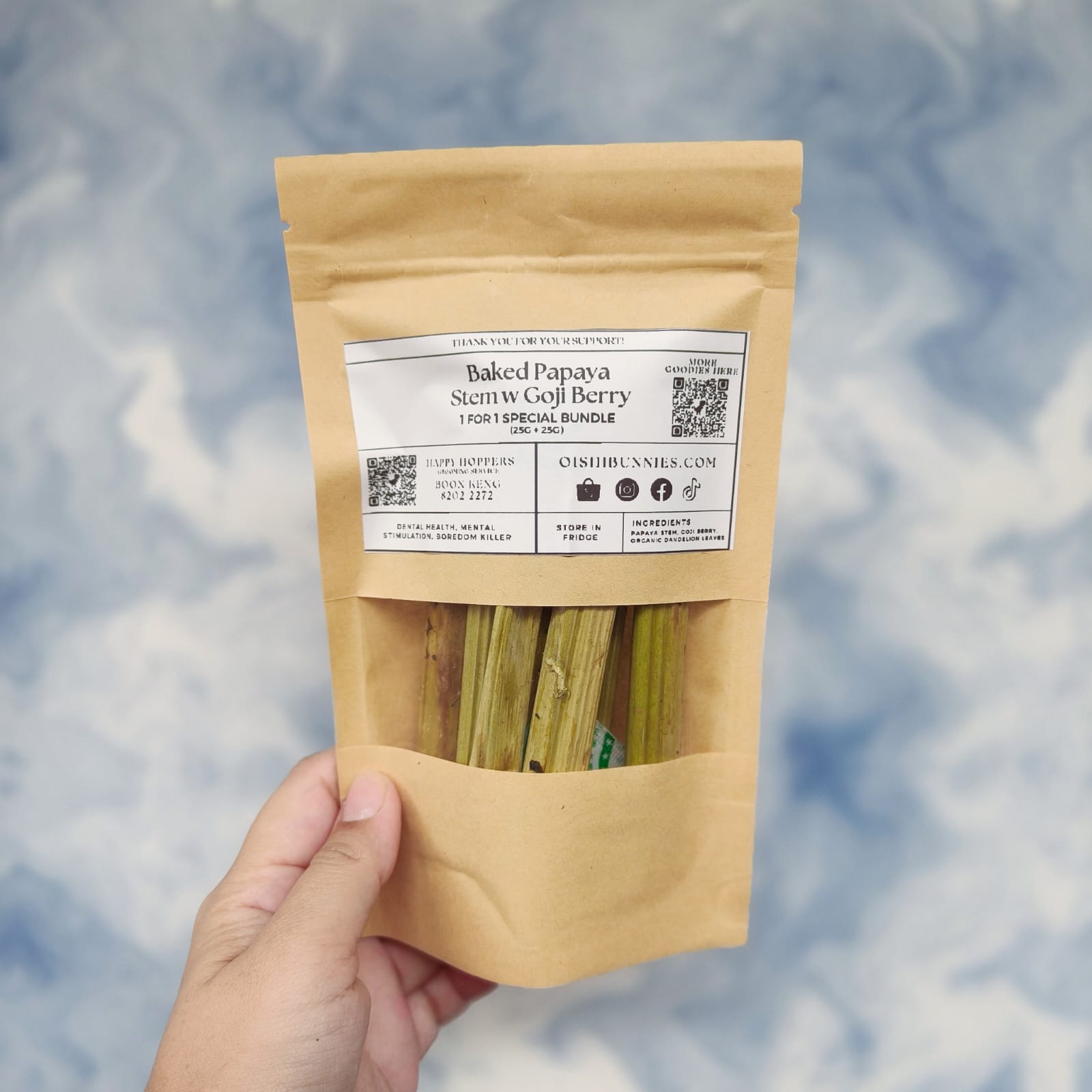 1 For 1 Special Bundle! Baked Papaya Stems with Goji Berry (25g + 25g)_1