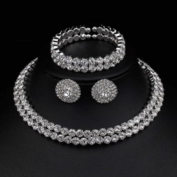 JWLE-0018	diamond ear ring and necklace 