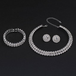 JWLE-0018	diamond ear ring and necklace 