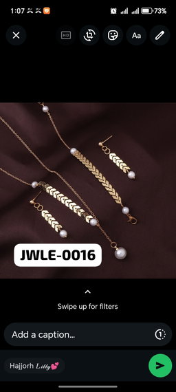 JWLE-0016	ligt gold platted set