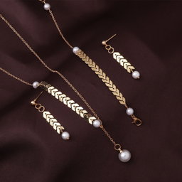 JWLE-0016	ligt gold platted set