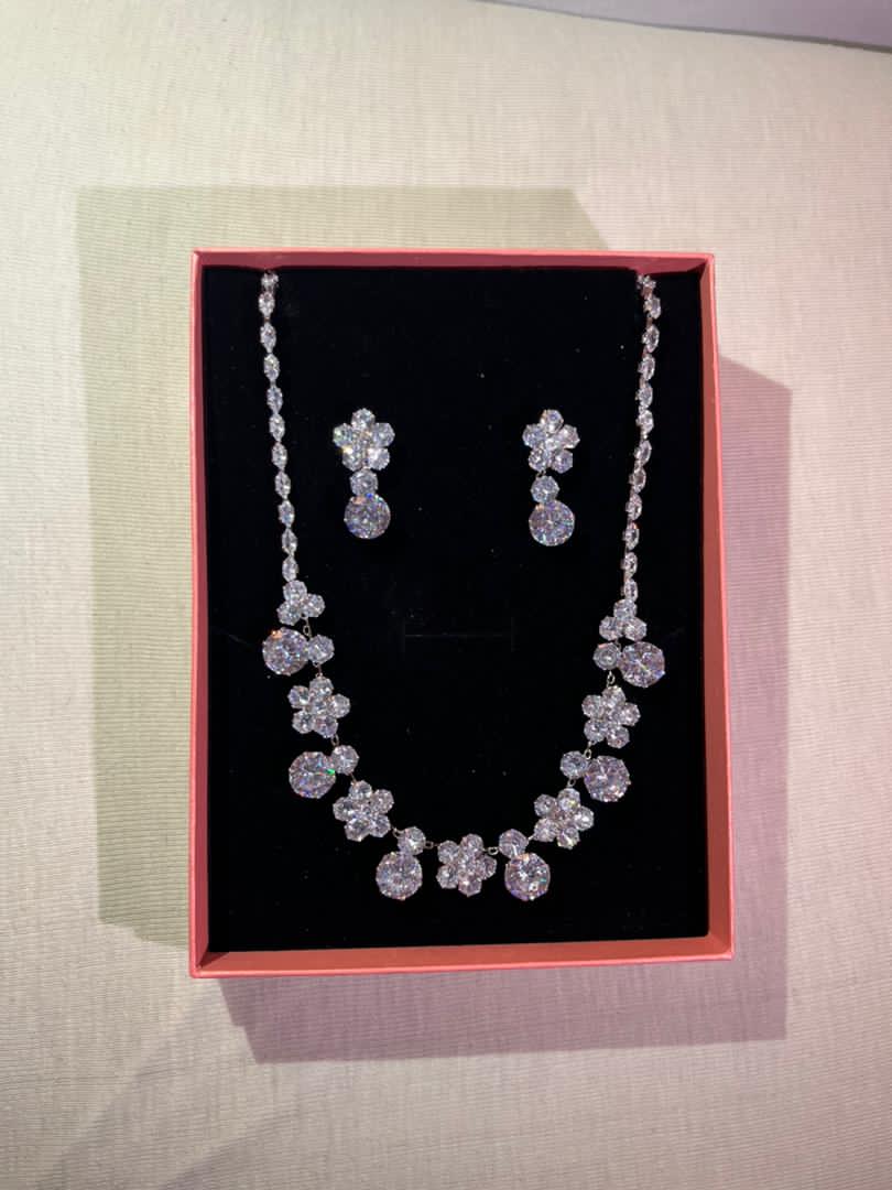 JWLE-0013	diamond ear ring and necklace _3