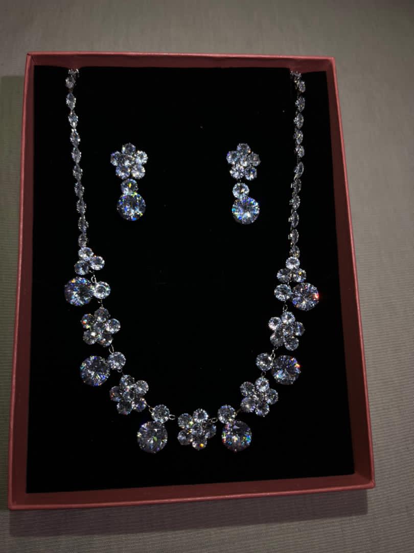 JWLE-0013	diamond ear ring and necklace _2