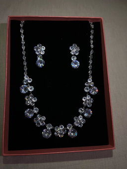 JWLE-0013	diamond ear ring and necklace 