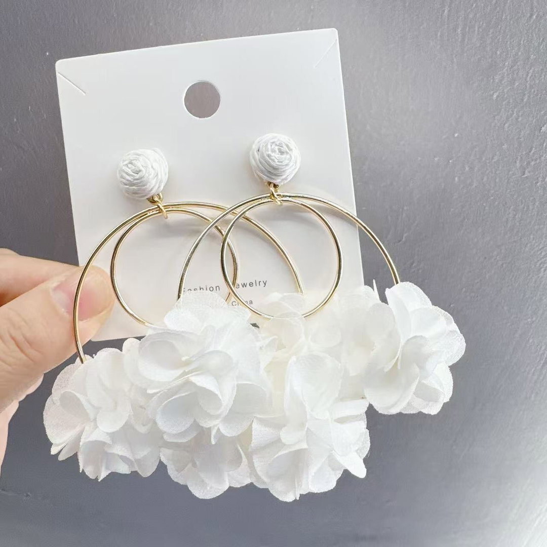 Flower Silver Stud Earrings