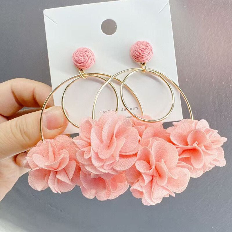 Flower Silver Stud Earrings_5