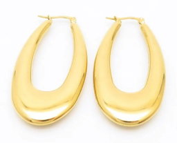 Oval Hoop Earrings 