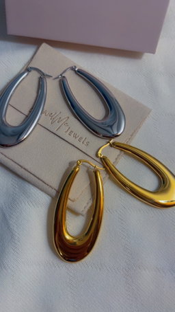 Oval Hoop Earrings 