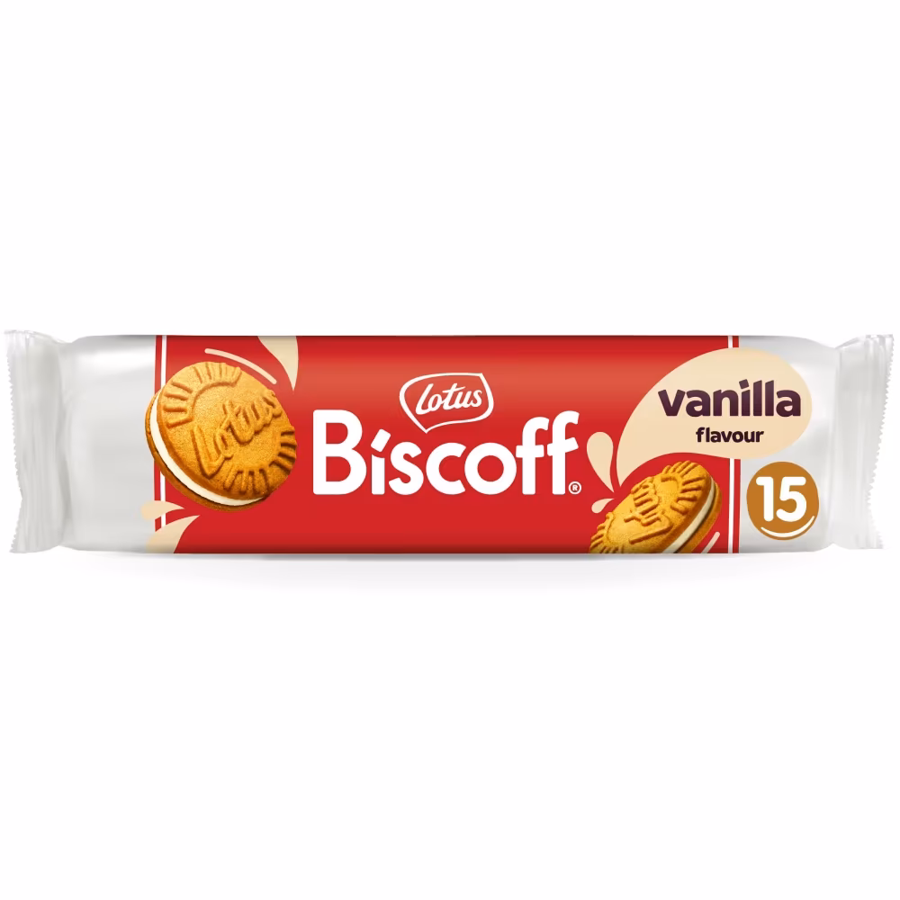 Lotus Biscoff Sandwich Vanilla Cream Biscuits 150g