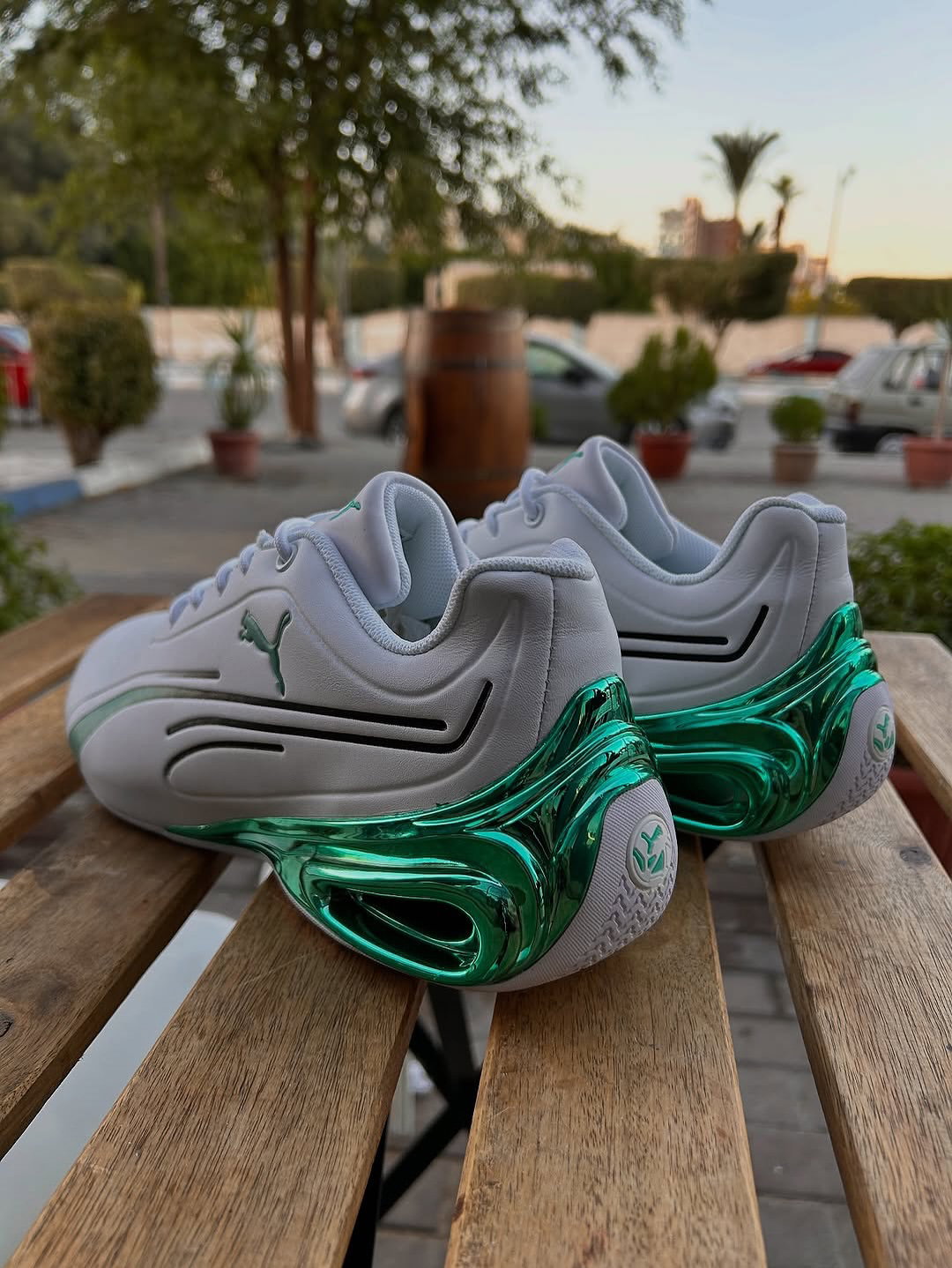 PUMA Super GT Sport "White/Green"_1