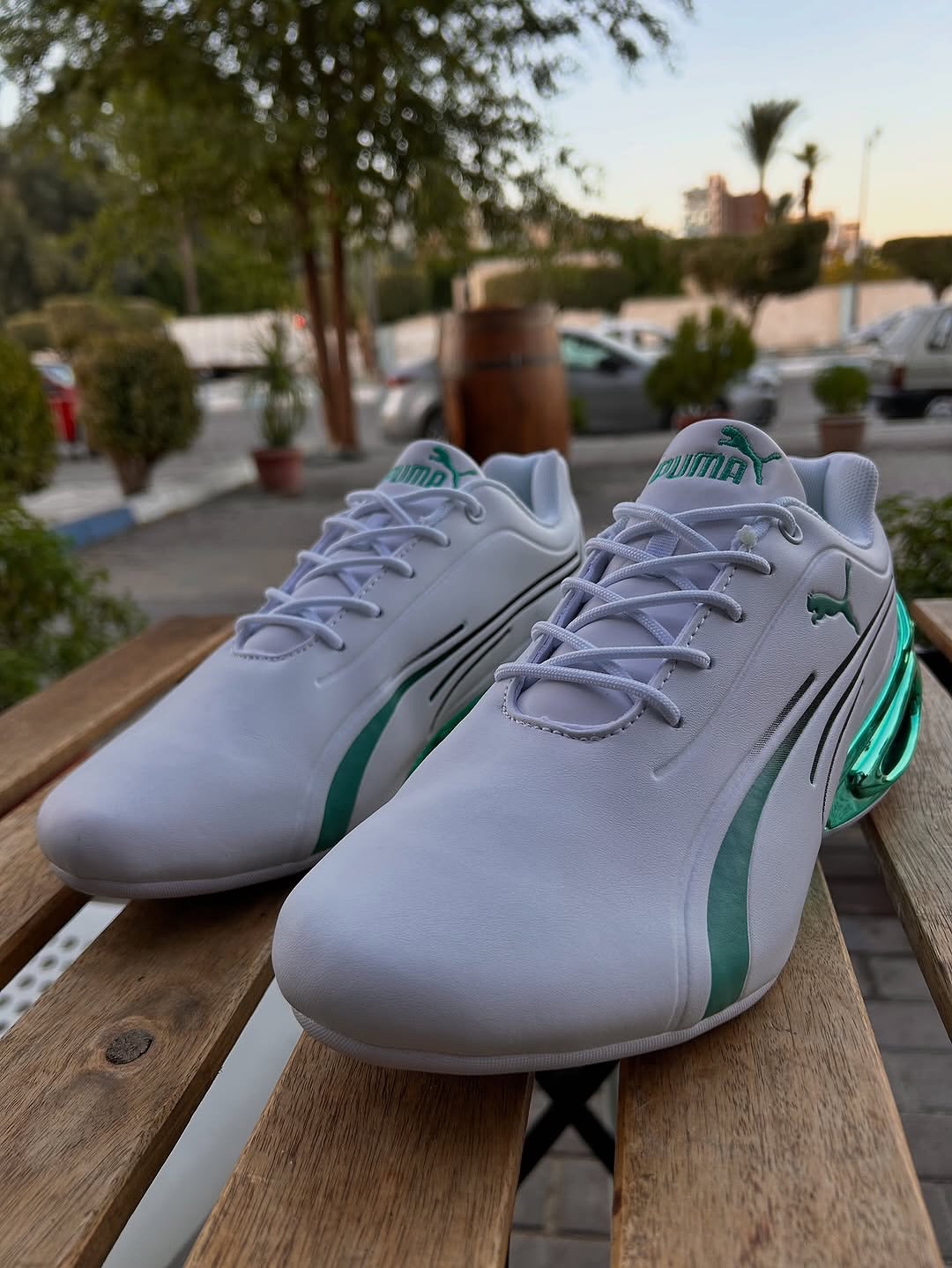 PUMA Super GT Sport "White/Green"_2