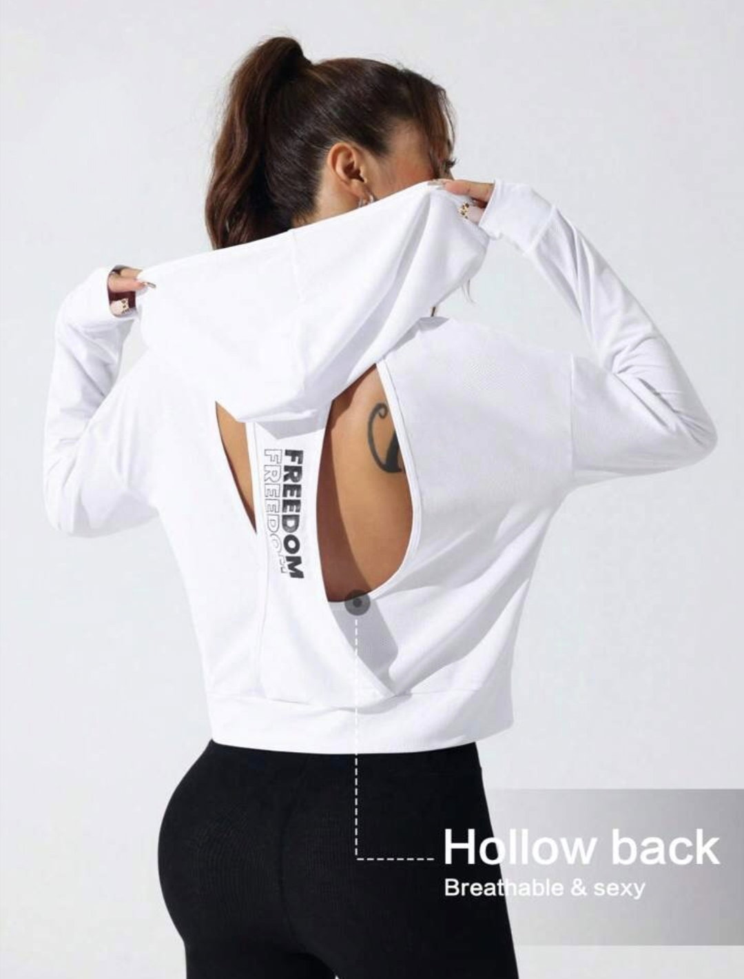 White Racerback Hoodies