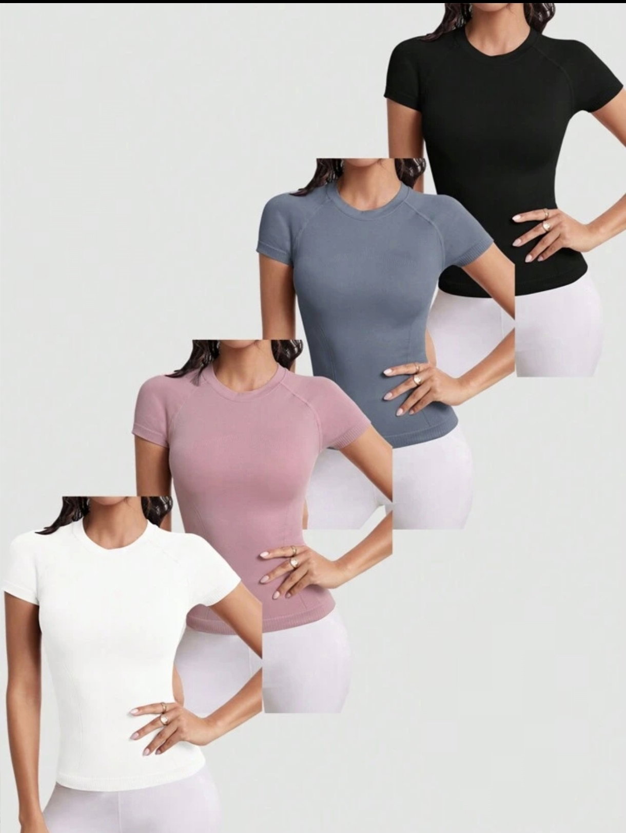4pc Women Exercise T-shirts_0