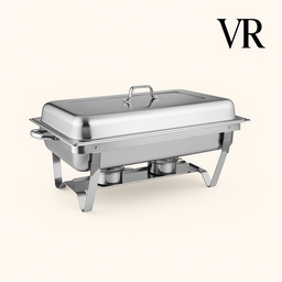 Silver Rectangular Catering Chafer Warmer Set with Tray Pan Lid