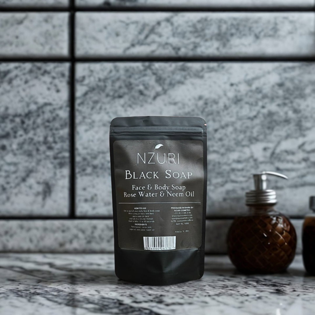 Nzuri Face & Body Black Soap Bar