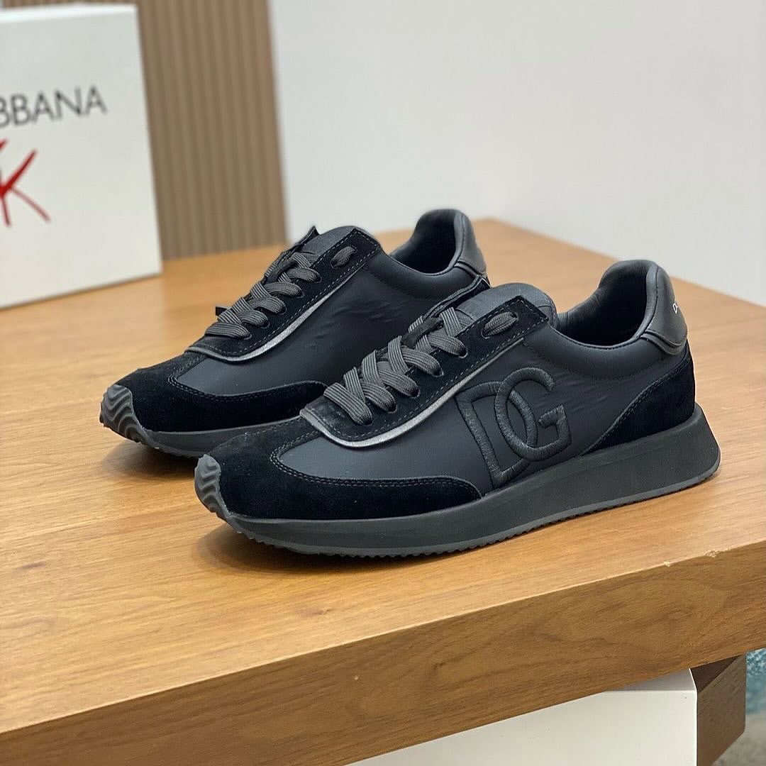 Dolce & Gabbana DG Cushion “Black” Suede & Mesh