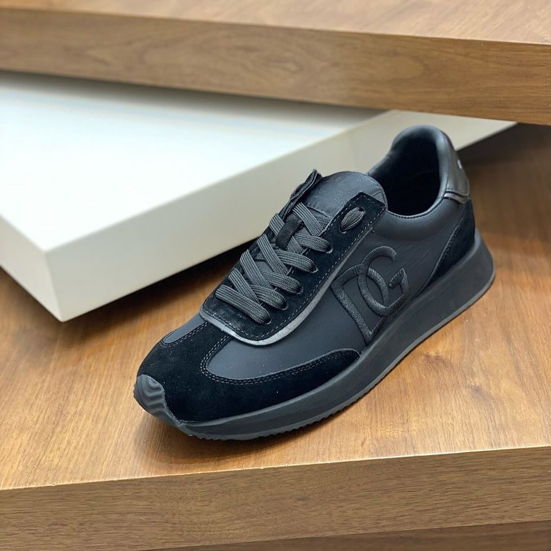 Dolce & Gabbana DG Cushion “Black” Suede & Mesh_1