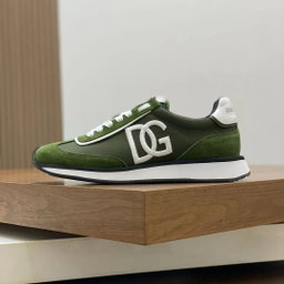 Dolce & Gabbana DG Cushion “Green” Suede & Mesh