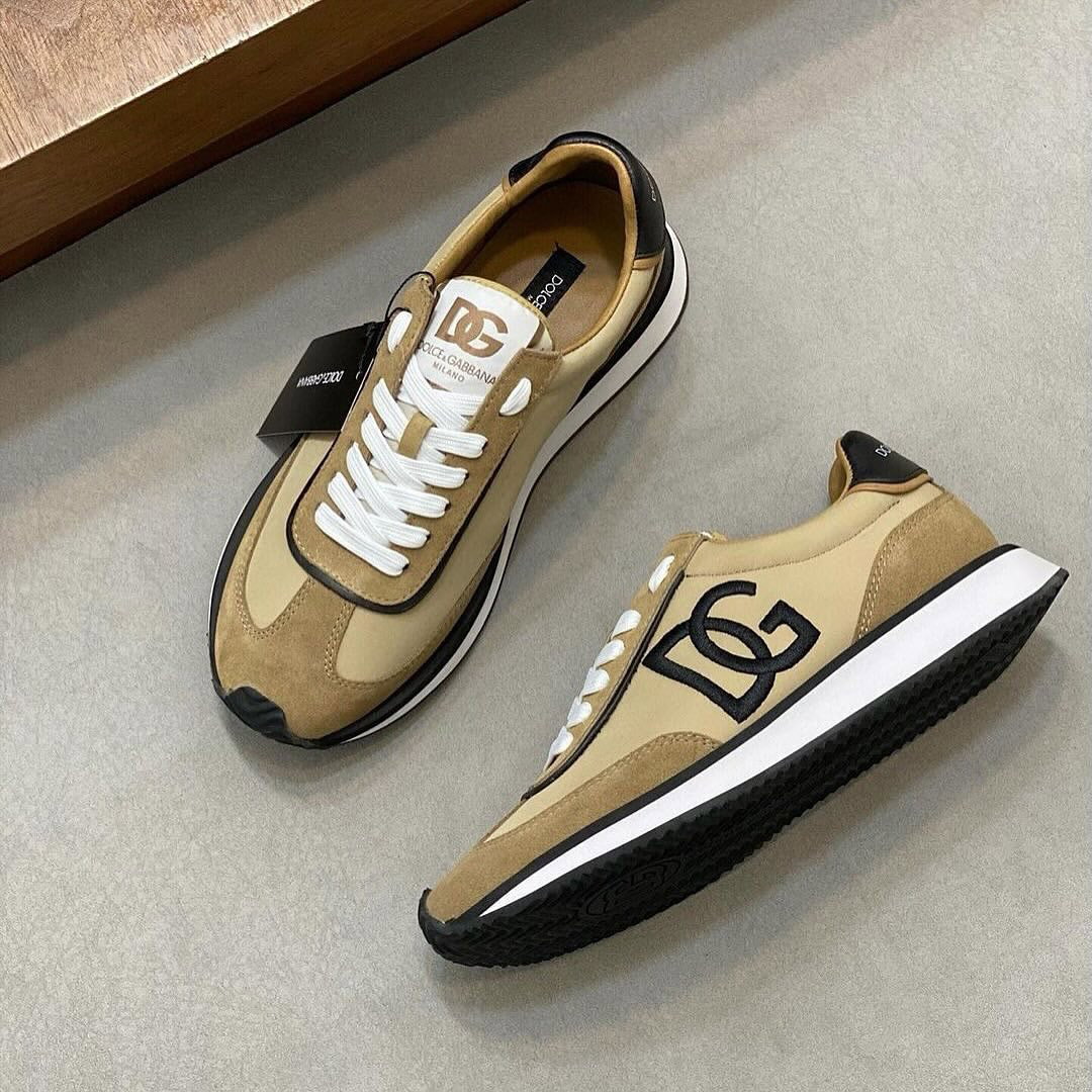 Dolce & Gabbana DG Cushion “Beige” Suede & Mesh_1