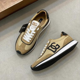 Dolce & Gabbana DG Cushion “Beige” Suede & Mesh