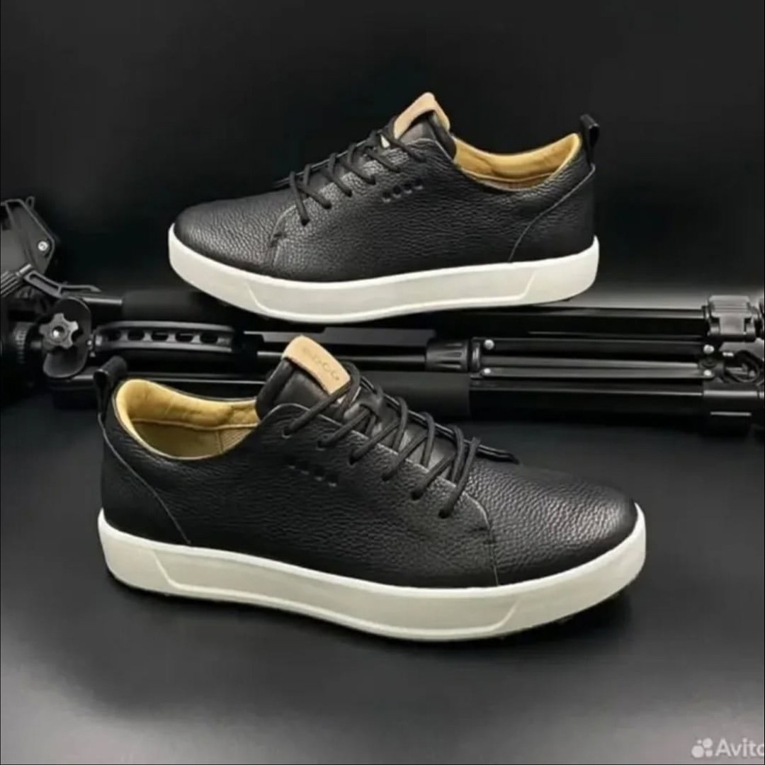 Ecco Soft 7 Leather “Black/White”_0