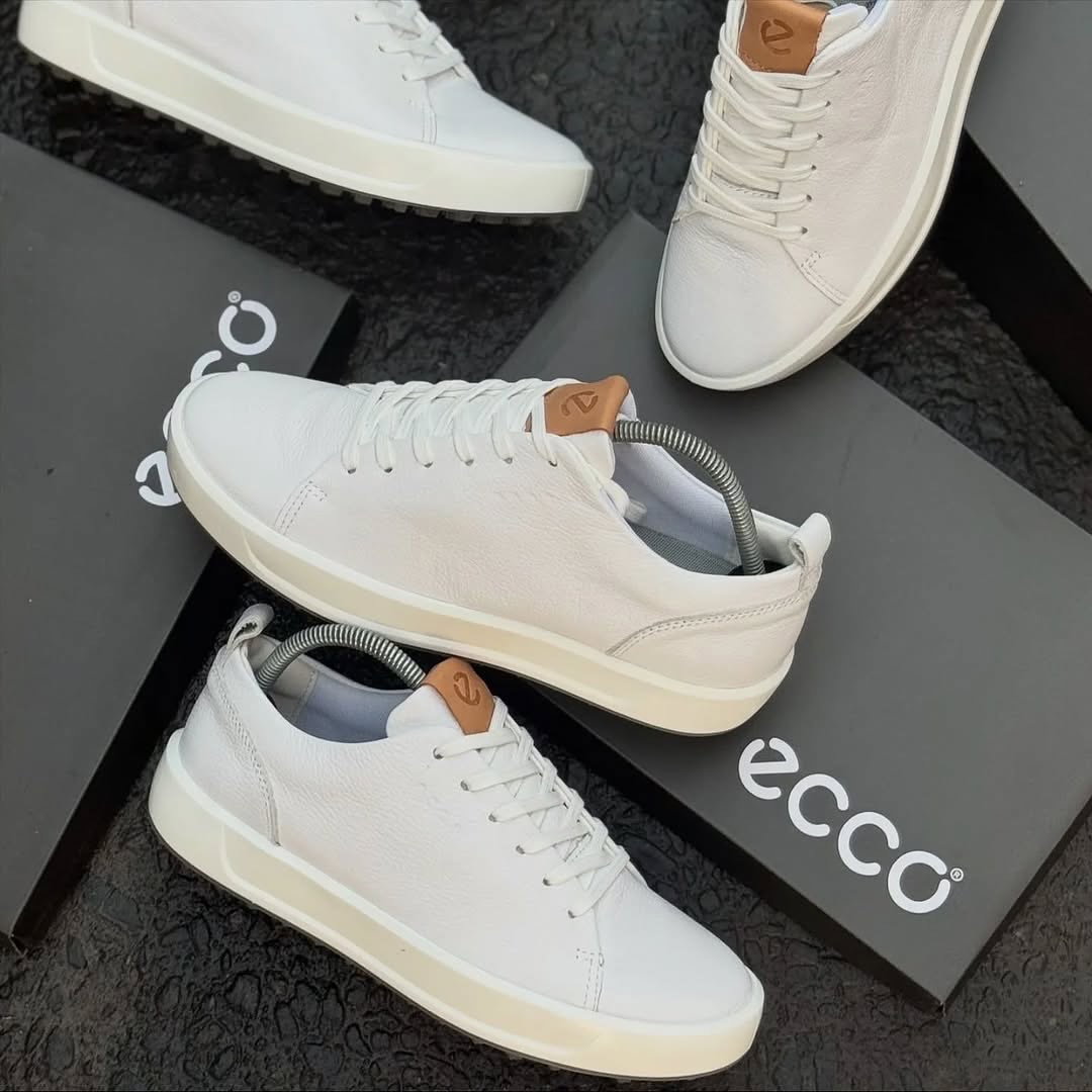 Ecco Soft 7 Leather “Beige/White”